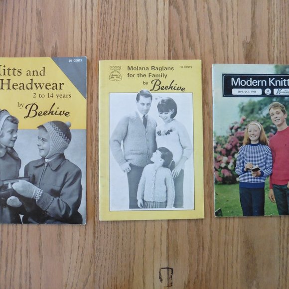 Beehive Knitting Books. Vintage from 1950 & 1960 (3 Books) - Picture 1 of 5